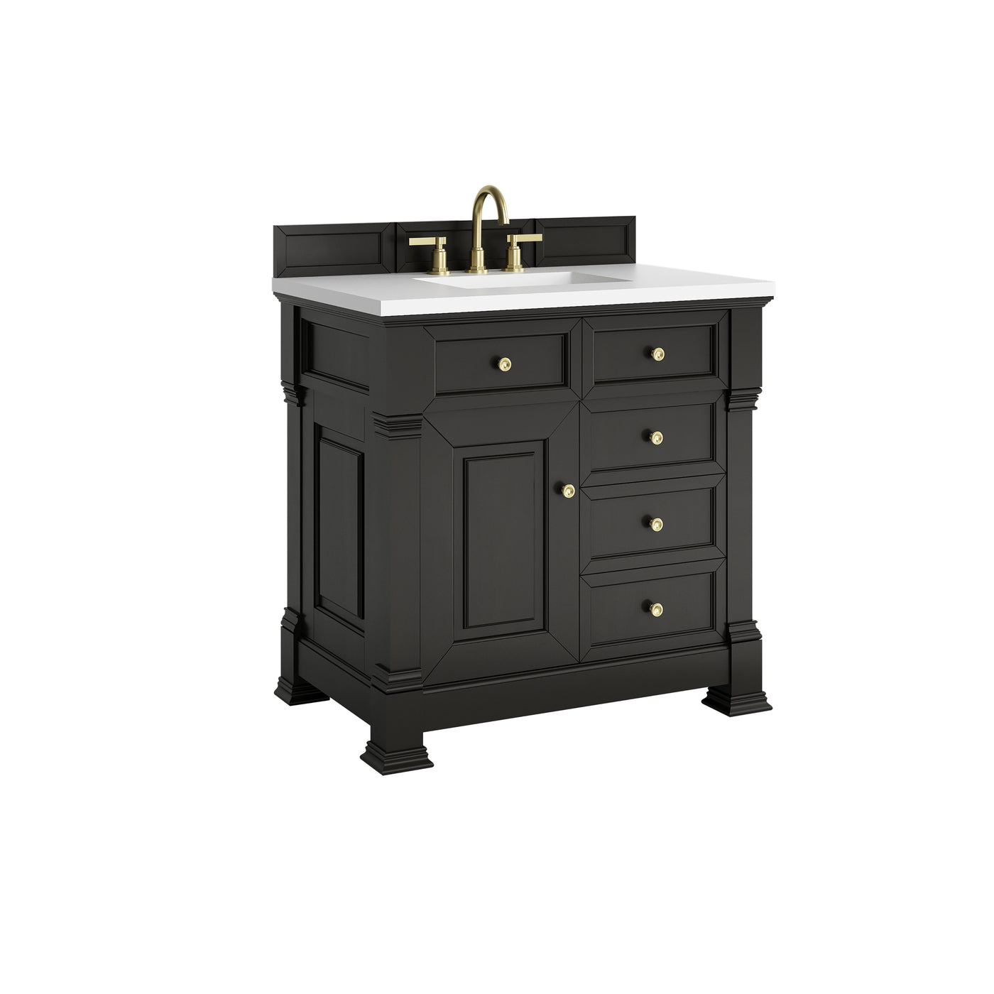 James Martin Brookfield 36" Single Bathroom Vanity, Black Onyx, view 29