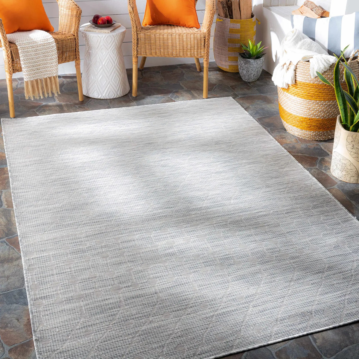 Ayr Outdoor Area Rug - Clearance, installed in a room