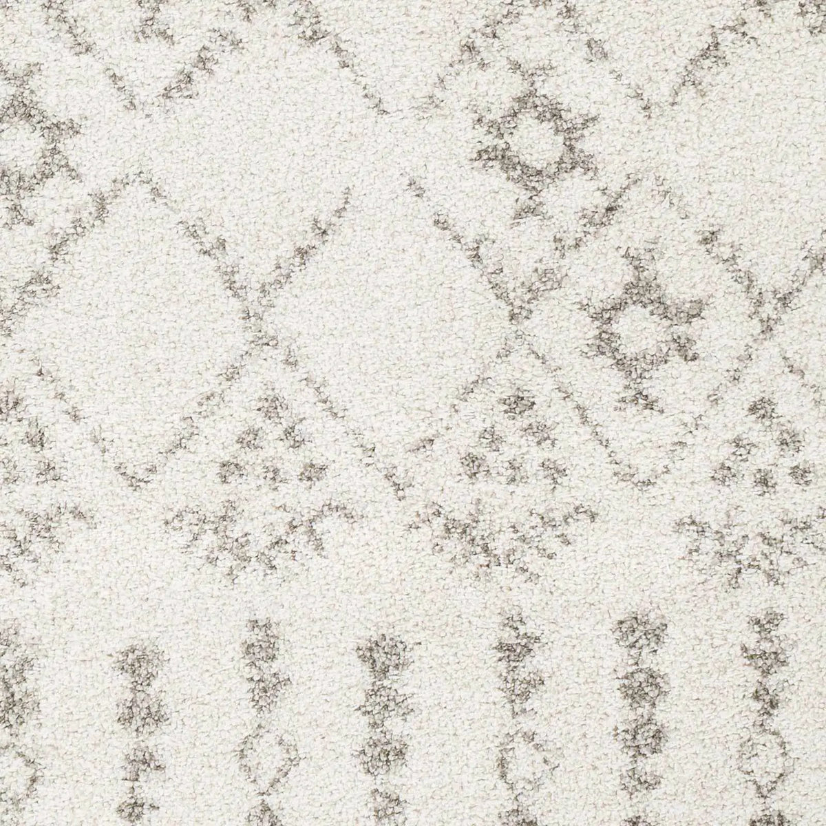 Aylett Beige Trellis Shag Rug - Clearance, sample swatch