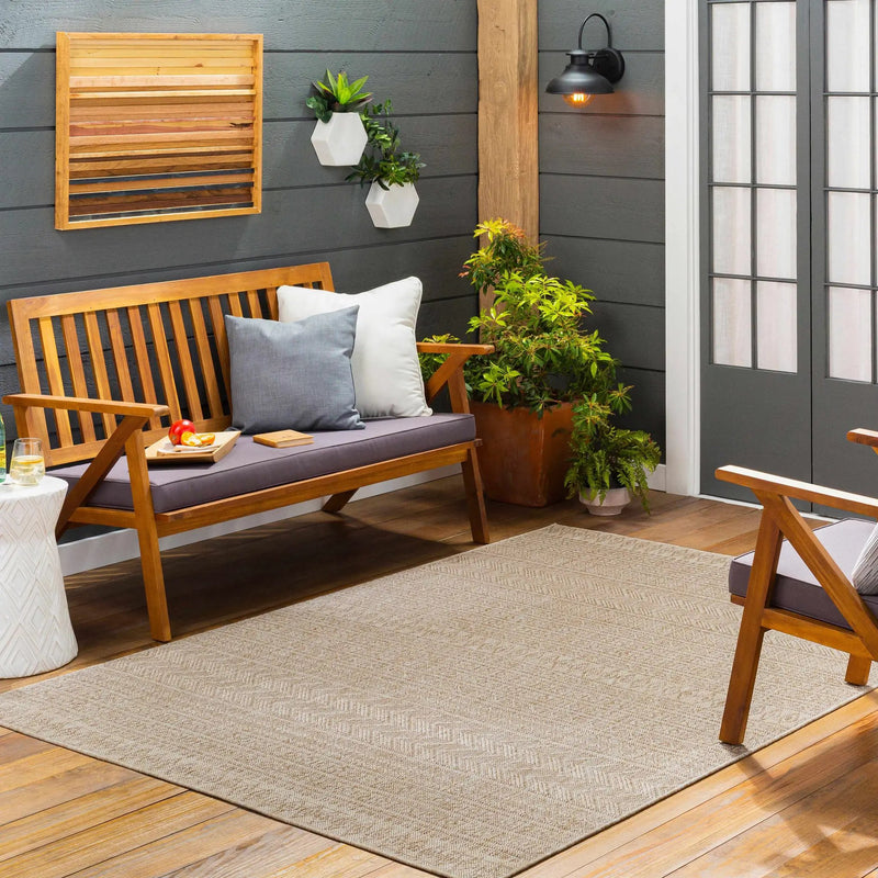Madras Cream All Over Performance Outdoor Rug by Boutique Rugs