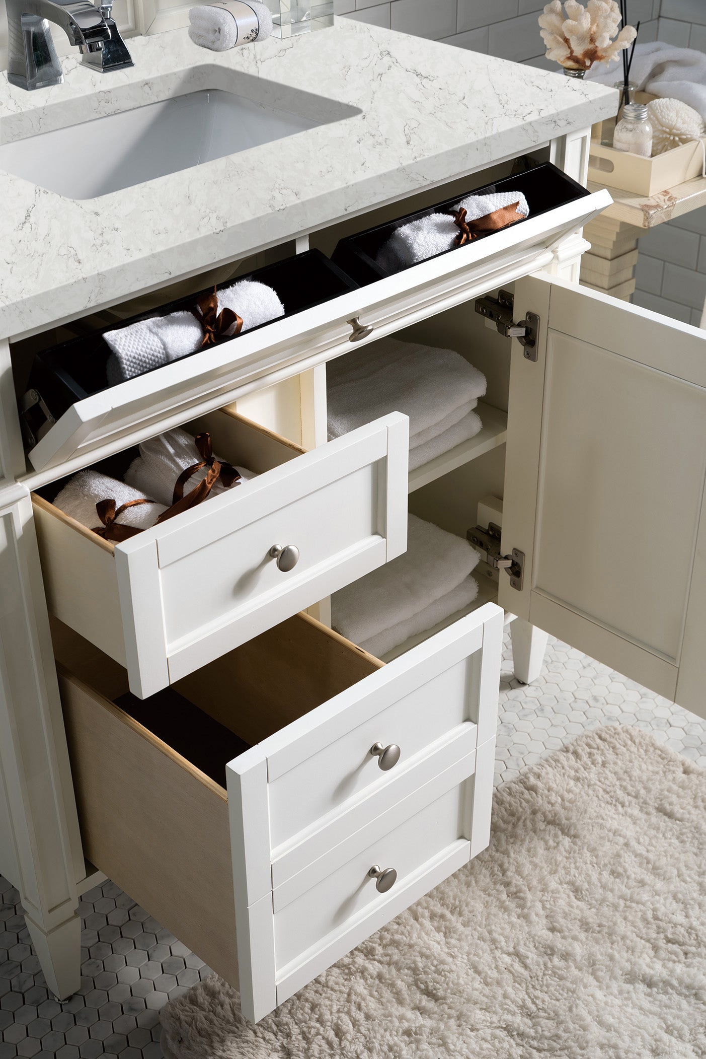 James Martin Brittany 36" Single Bathroom Vanity, Bright White, view 36