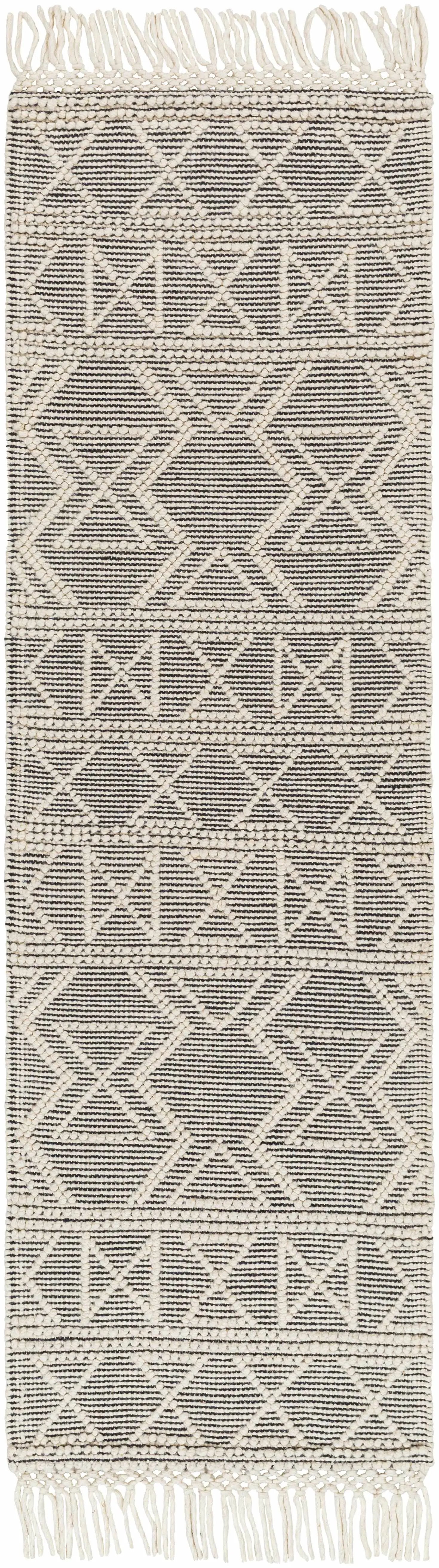 Aziel Wool Rug with Tassels - Clearance by Boutique Rugs