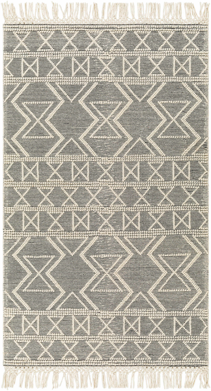 Aziel Wool Rug with Tassels - Clearance by Boutique Rugs