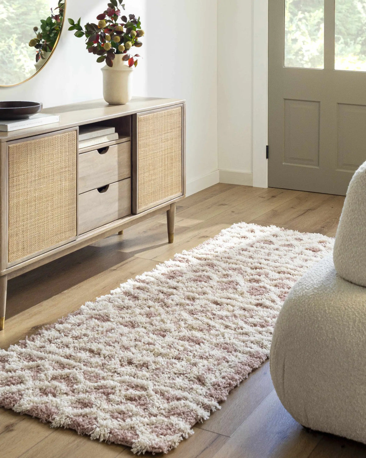 Azura Shag Area Rug, installed in a room 3