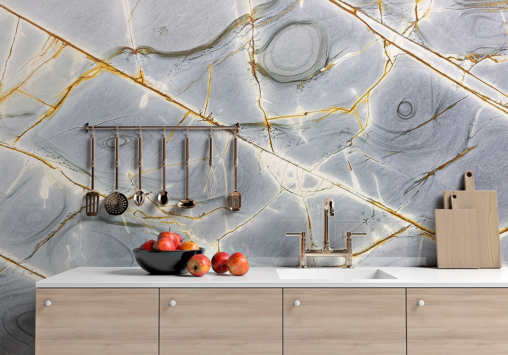 Azure Polished Granite Slab Random room scene 2