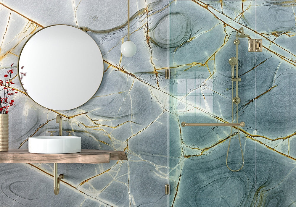 Azure Polished Granite Slab Random room scene 3