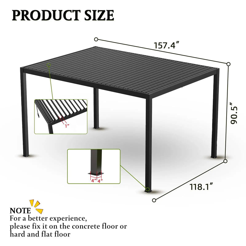 Louver Pergola Aluminium Frame & Louvers by Unique Piece Furniture