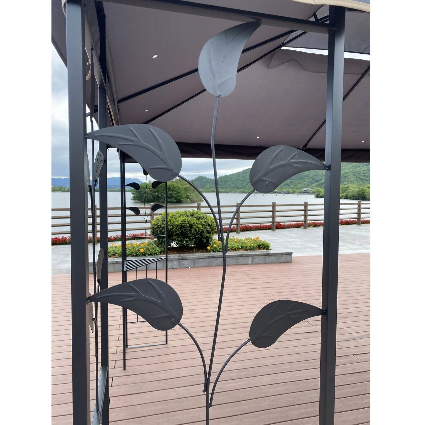 Patio Gazebo Tent With Ventilated Double Roof And Mosquito Net For Backyard Or Garden by Unique Piece Furniture