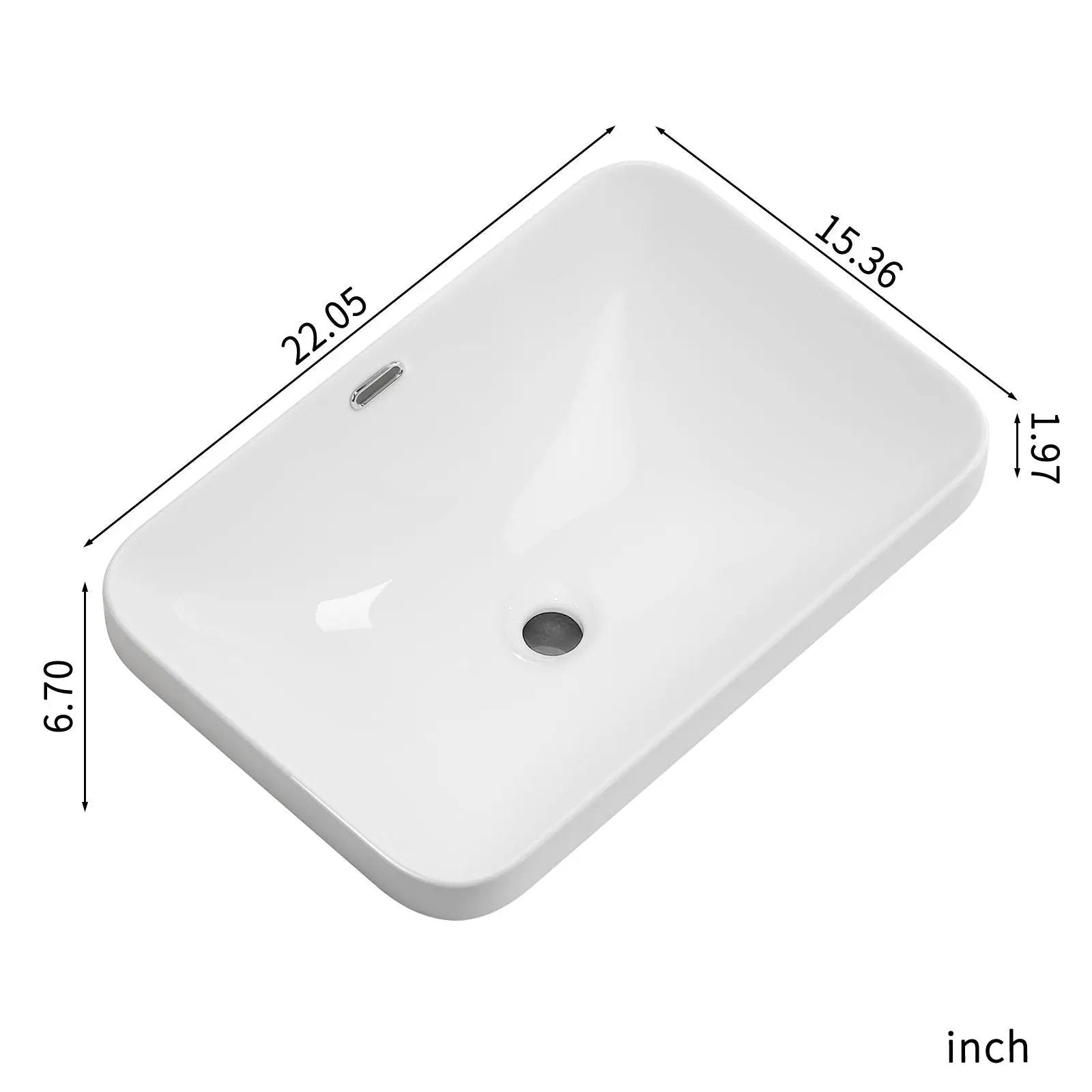 Undermount Bathroom Sink, Vessel Basin For Vanity Countertop - Milk White by HouseOfZazla