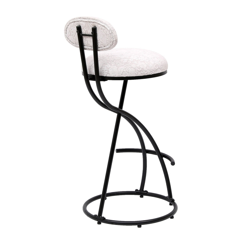 Round Print Bar Stools Upholstered Chairs For Kitchen (Set of 2) by HouseOfZazla