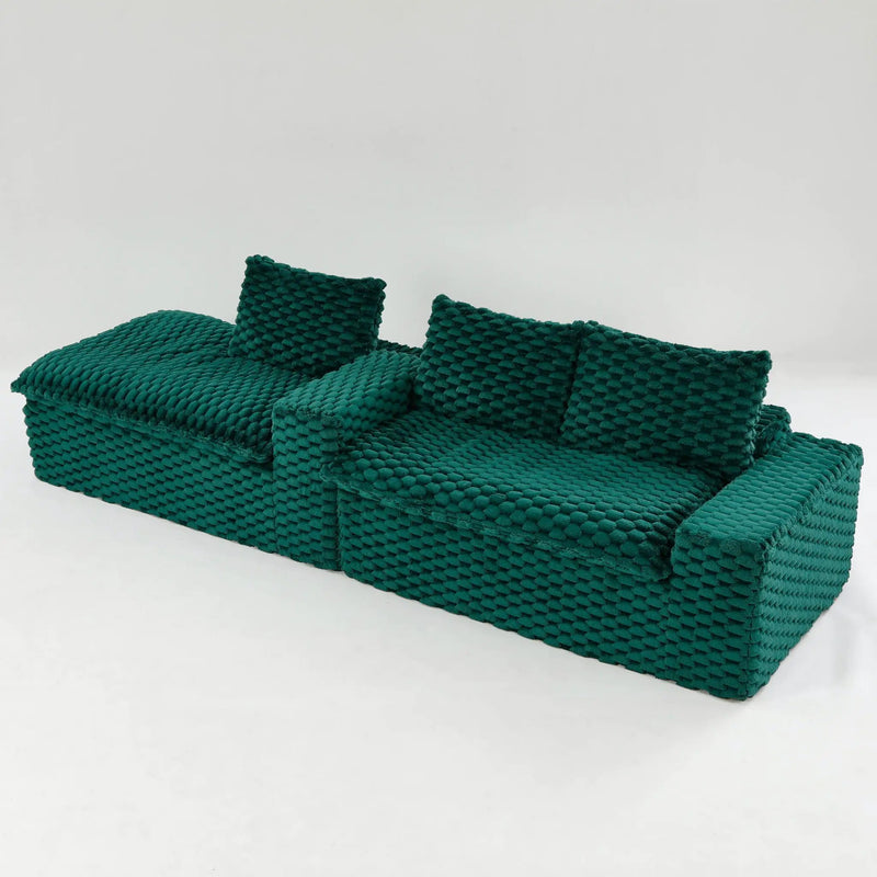 Modular Sofa, Convertible Twin Seat With Chaise Lounge by HouseOfZazla