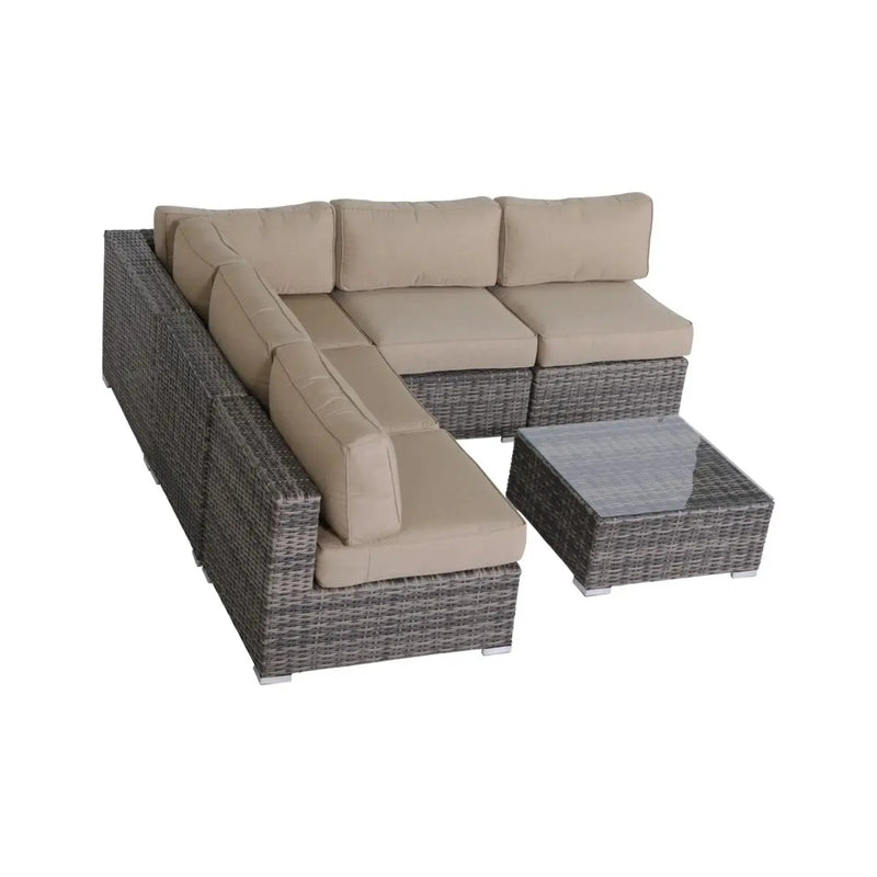 Seating Set With Cushions Handcrafted Wicker Design by HouseOfZazla