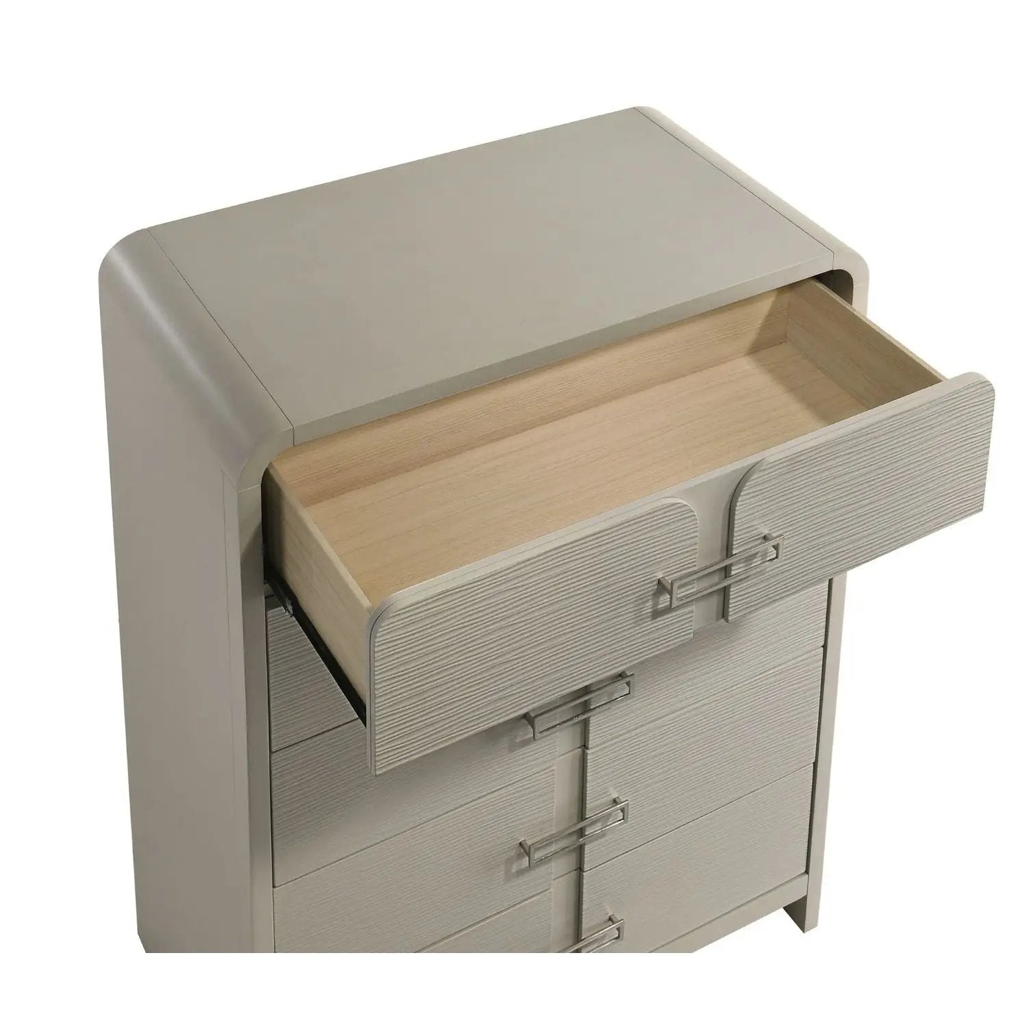 Aria - 5 Drawer Chest - Beige by HouseOfZazla