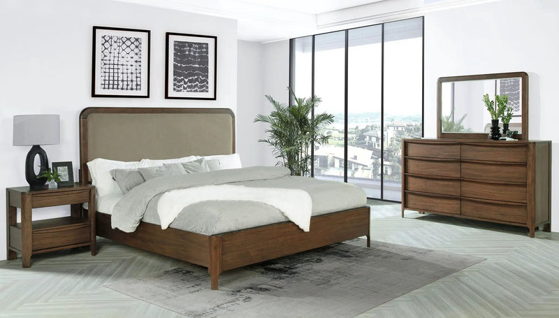 Maderia 4-piece Eastern King Bedroom Set Walnut by Unique Piece Furniture