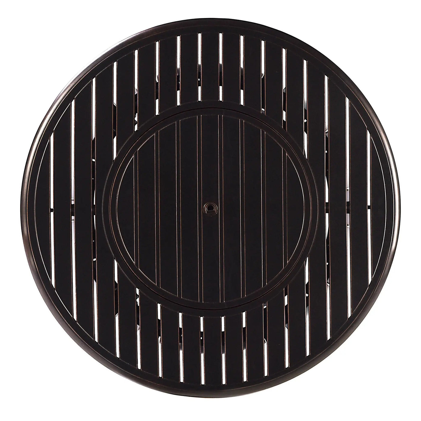 Black Aluminum Fire Table Set with Two Loveseats and Two Club Chairs by Sharicks