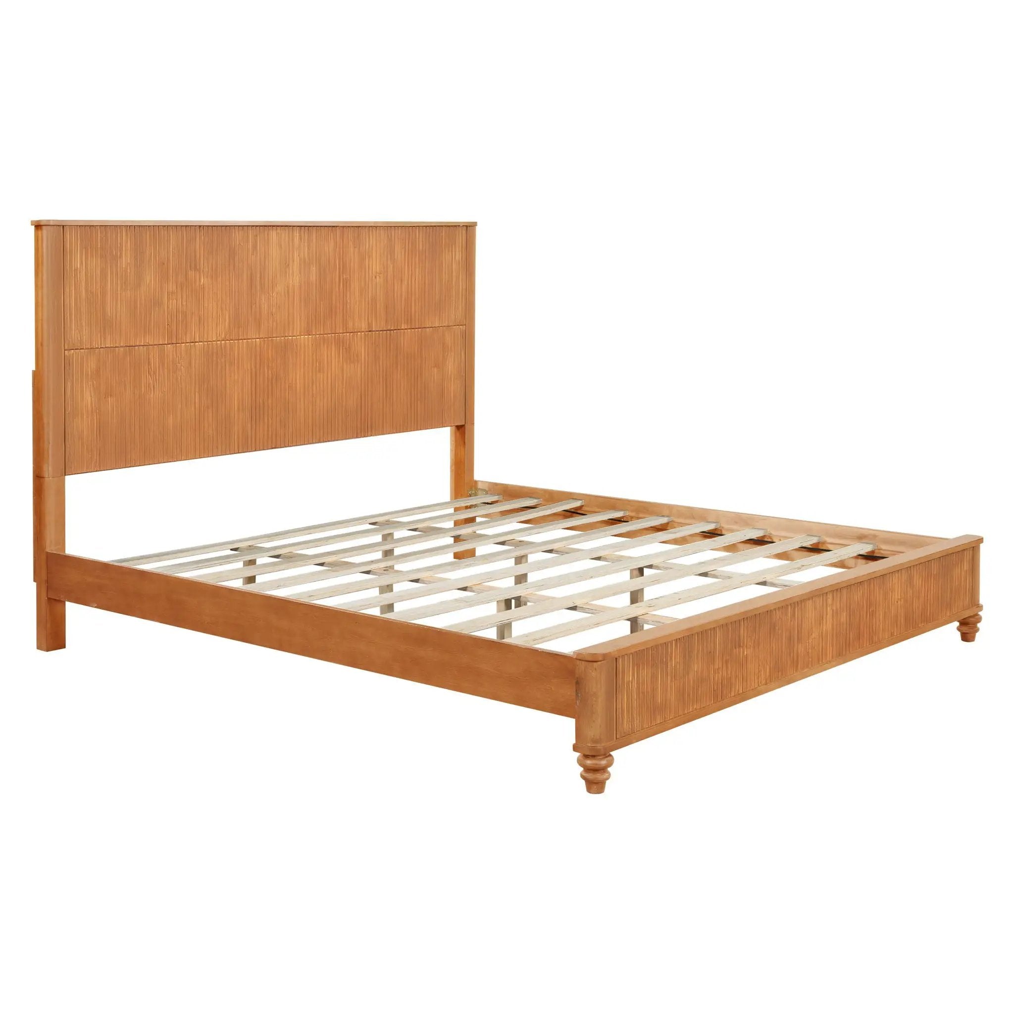 Platform Bed Frame With Tall Headboard by HouseOfZazla