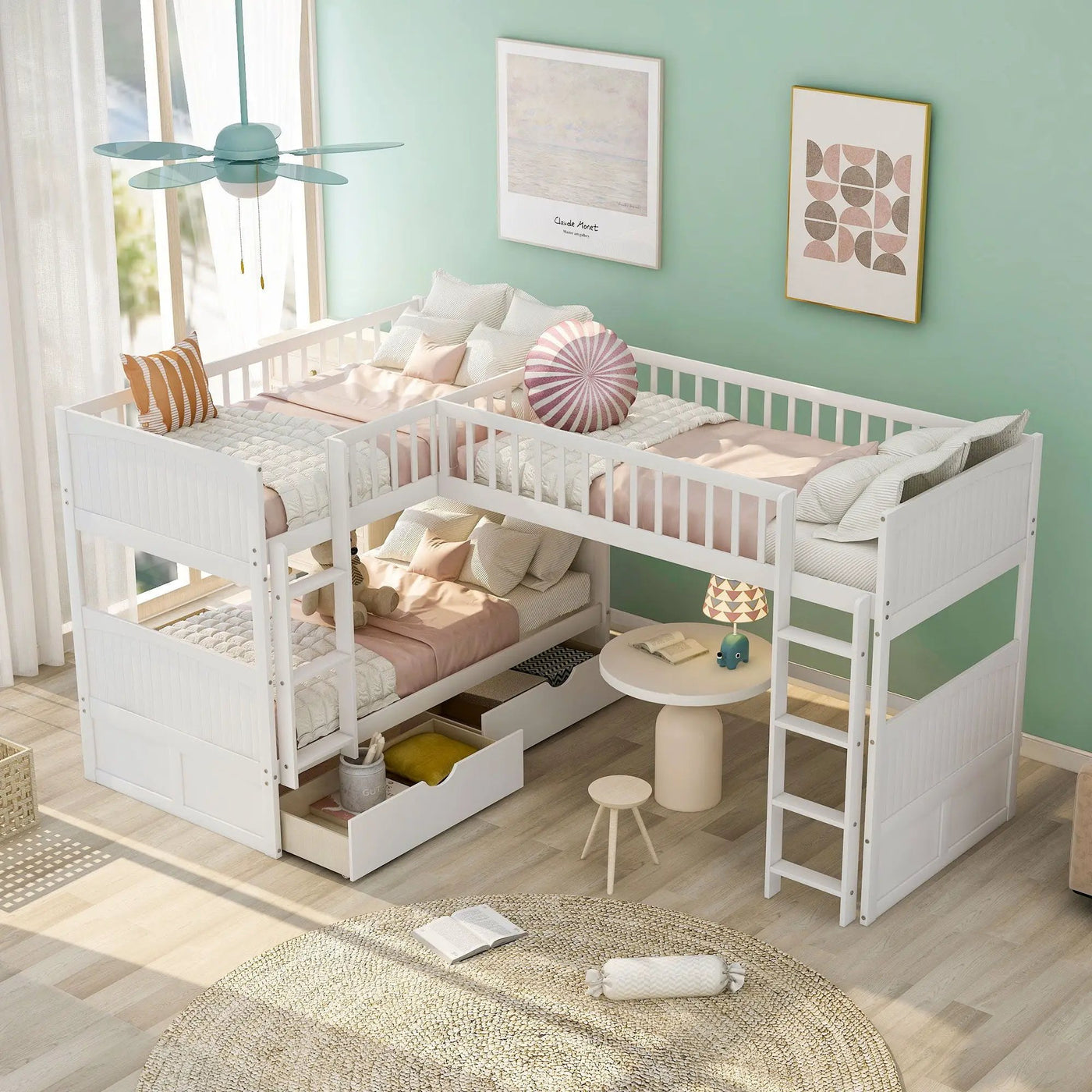 Bunk Bed With Loft And 2 Drawers by HouseOfZazla