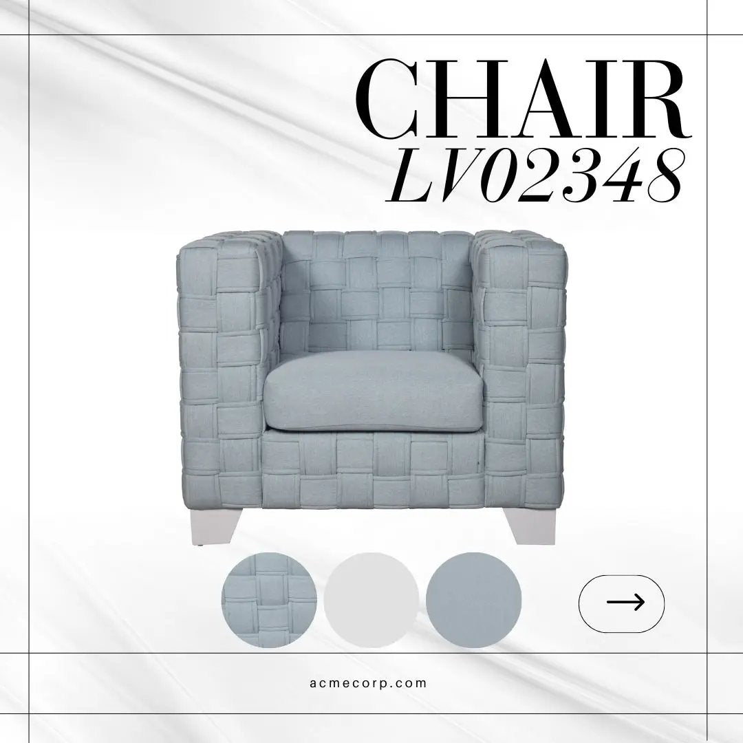Saree - Chenille Chair - Light Blue by Unique Piece Furniture