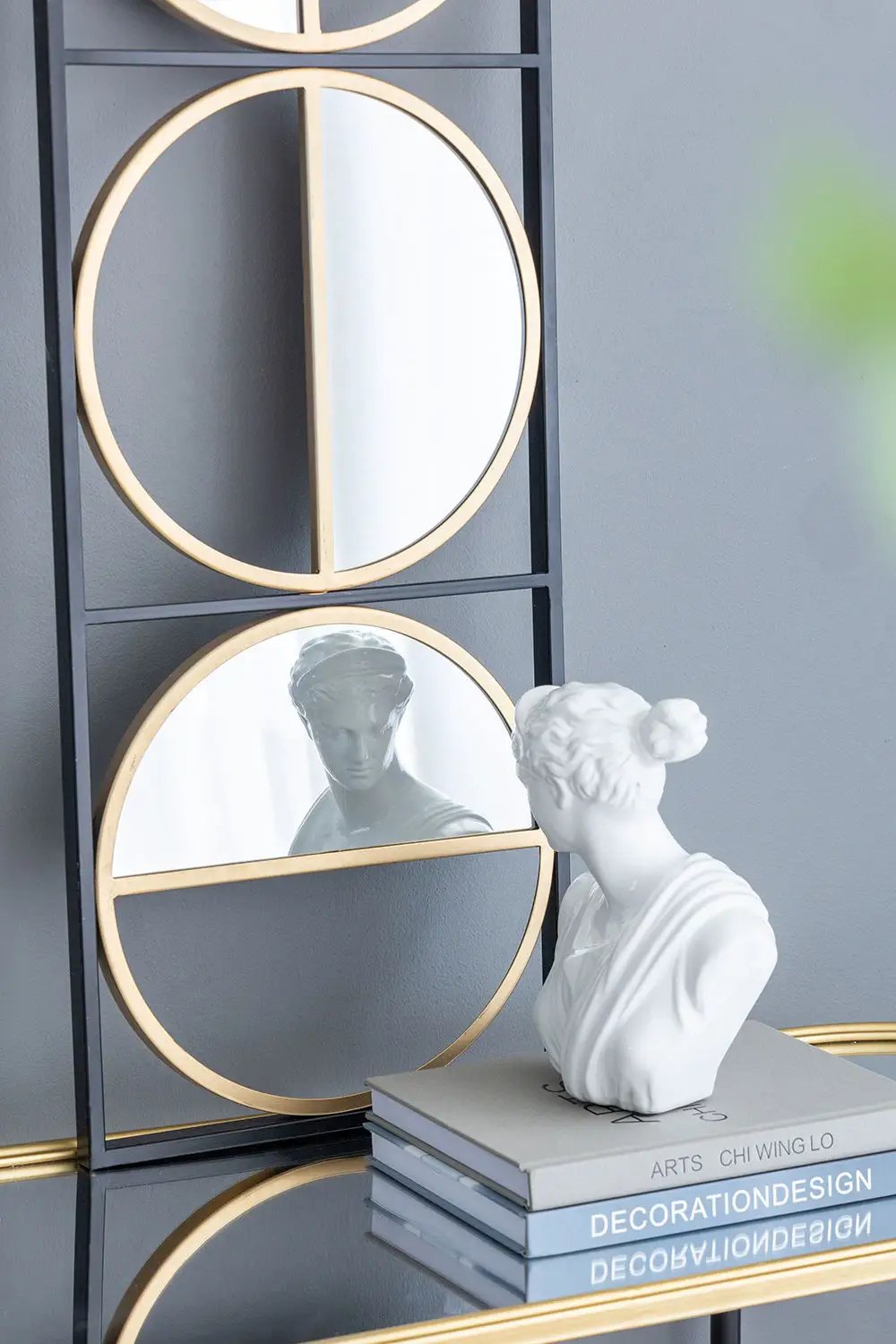 Eclectic Styling Metal Beaded Wall Mirror With Contemporary Design For Bedroom, Liveroom & Entryway by Unique Piece Furniture