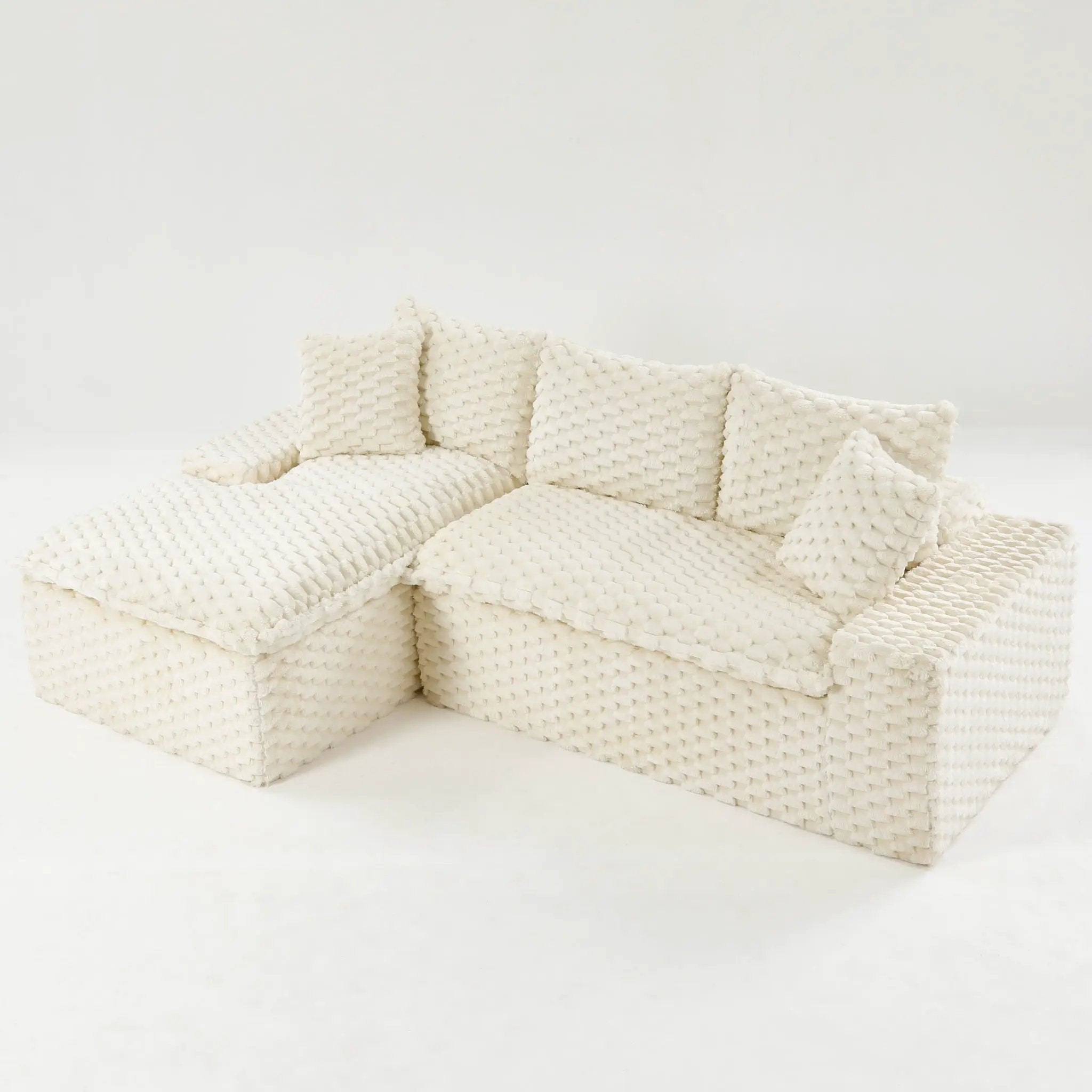 Modular Sofa, Convertible Twin Seat With Chaise Lounge by HouseOfZazla
