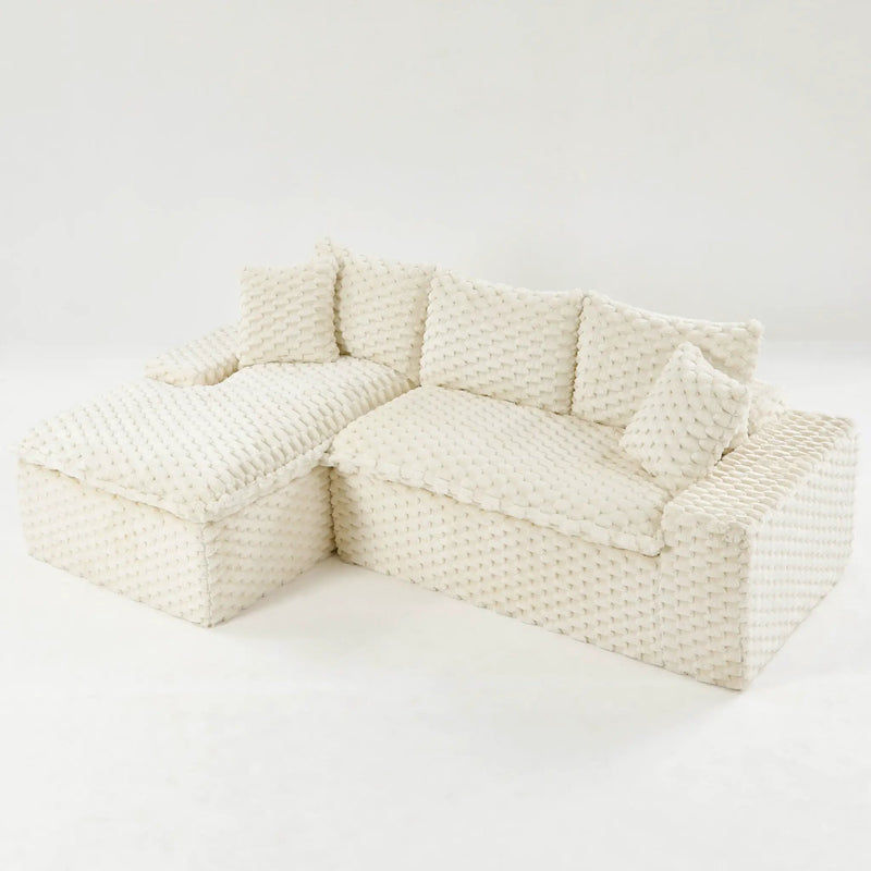 Modular Sofa, Convertible Twin Seat With Chaise Lounge by HouseOfZazla