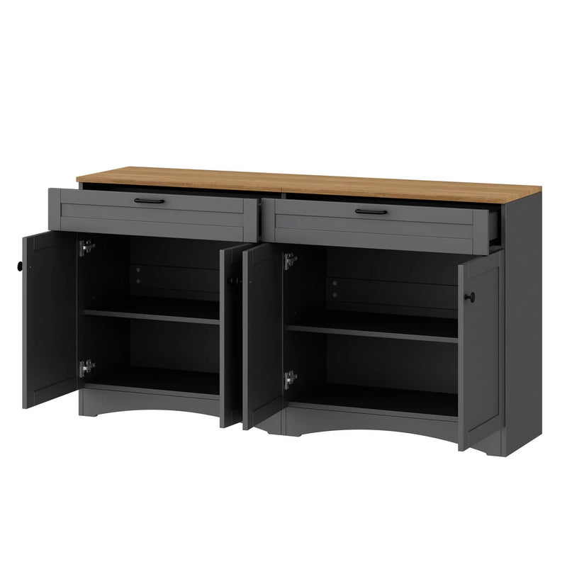 On-Trend Farmhouse TV Stand with 2 Drawers for TVs Up to 70" by HouseOfZazla