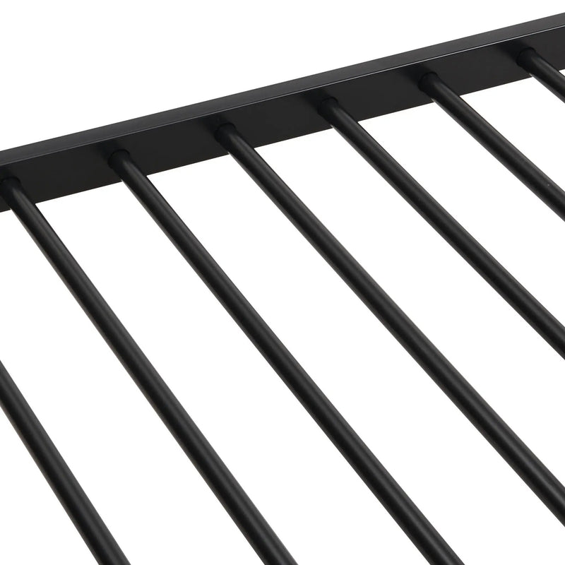 Modern Metal Bunk Bed, Full Over Full, No Box Spring Needed - Black by HouseOfZazla