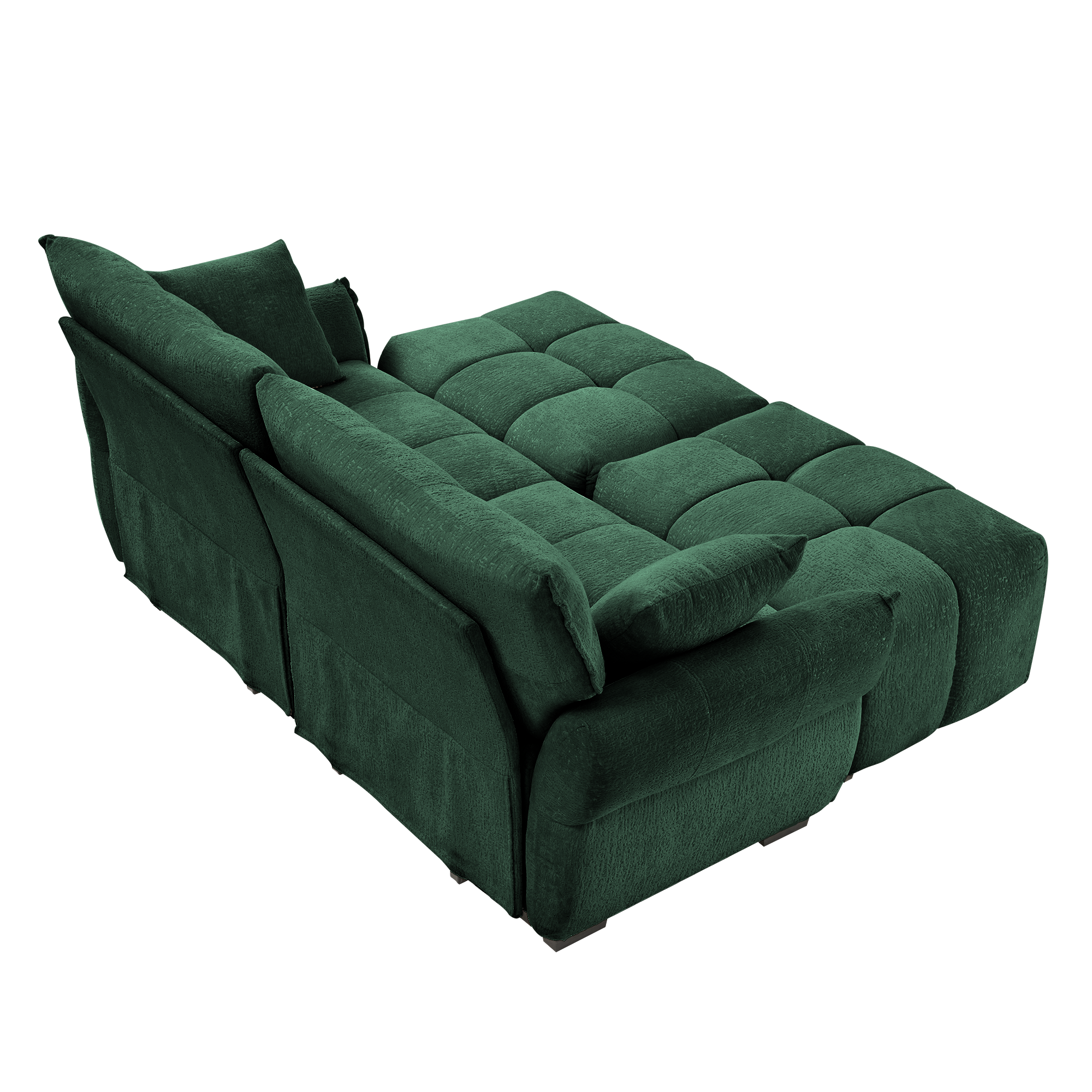 2 Seater Sofa Set With 2 Ottomans And Throw Pillows by HouseOfZazla