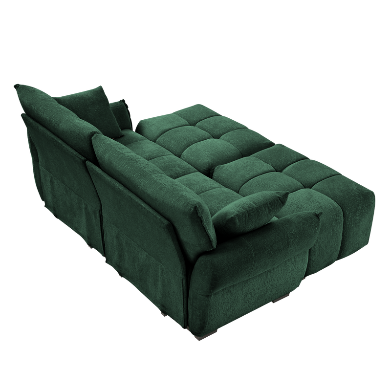 2 Seater Sofa Set With 2 Ottomans And Throw Pillows by HouseOfZazla