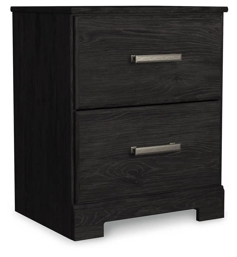 Belachime - Two Drawer Night Stand - Charcoal by Unique Piece Furniture