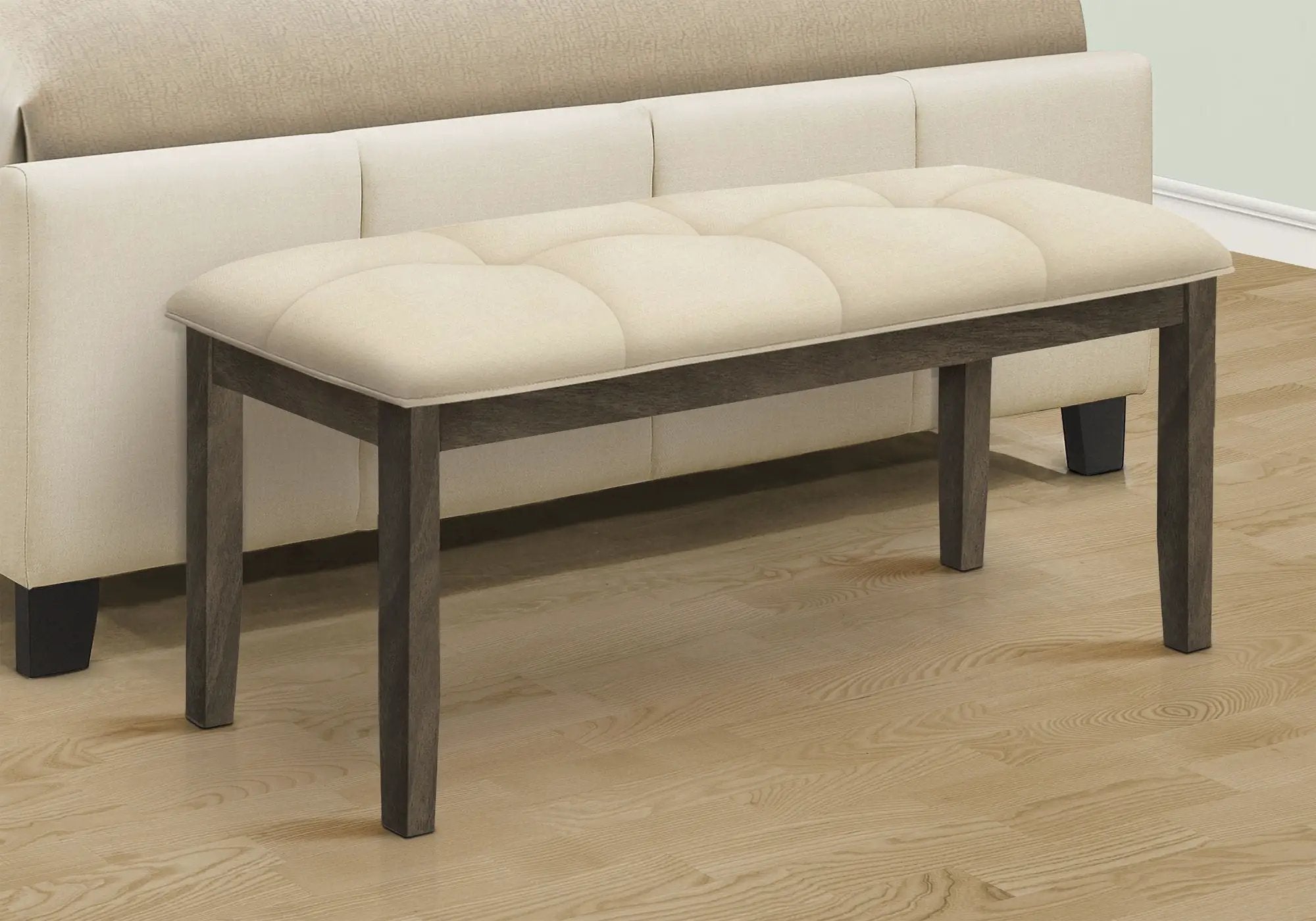 Bench, Rectangular, Hallway, Upholstered, Transitional - Cream by HouseOfZazla