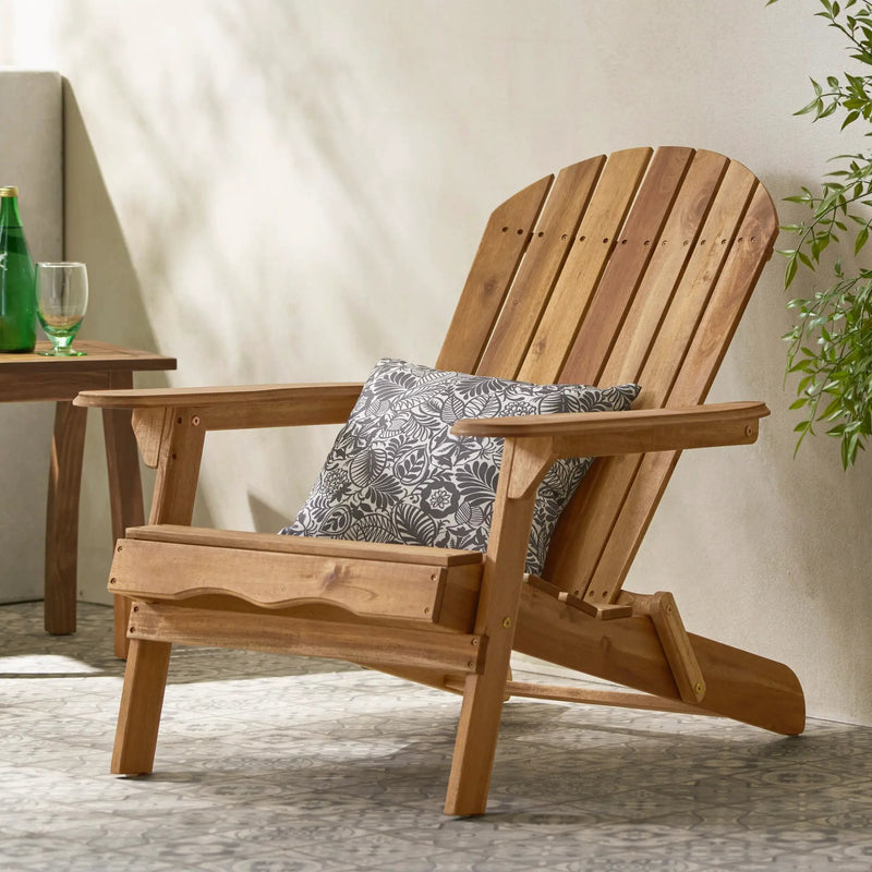Folding Adirondack Chair Wooden Accent Furniture Lounge Chair by HouseOfZazla