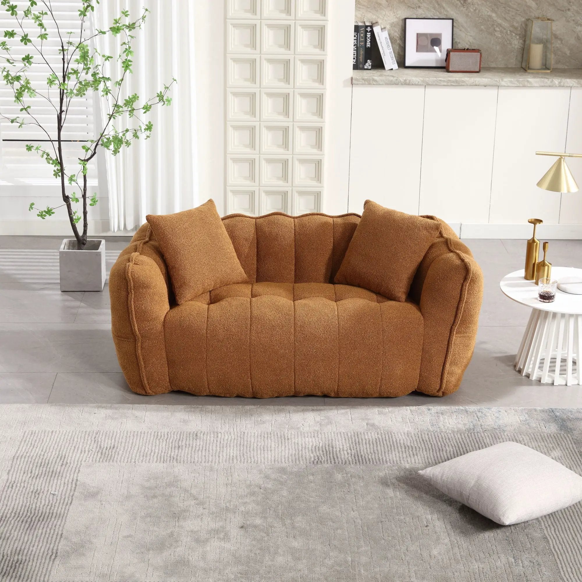 Cozy Beanbag Chair With High Resilience Foam Core For 2 by HouseOfZazla