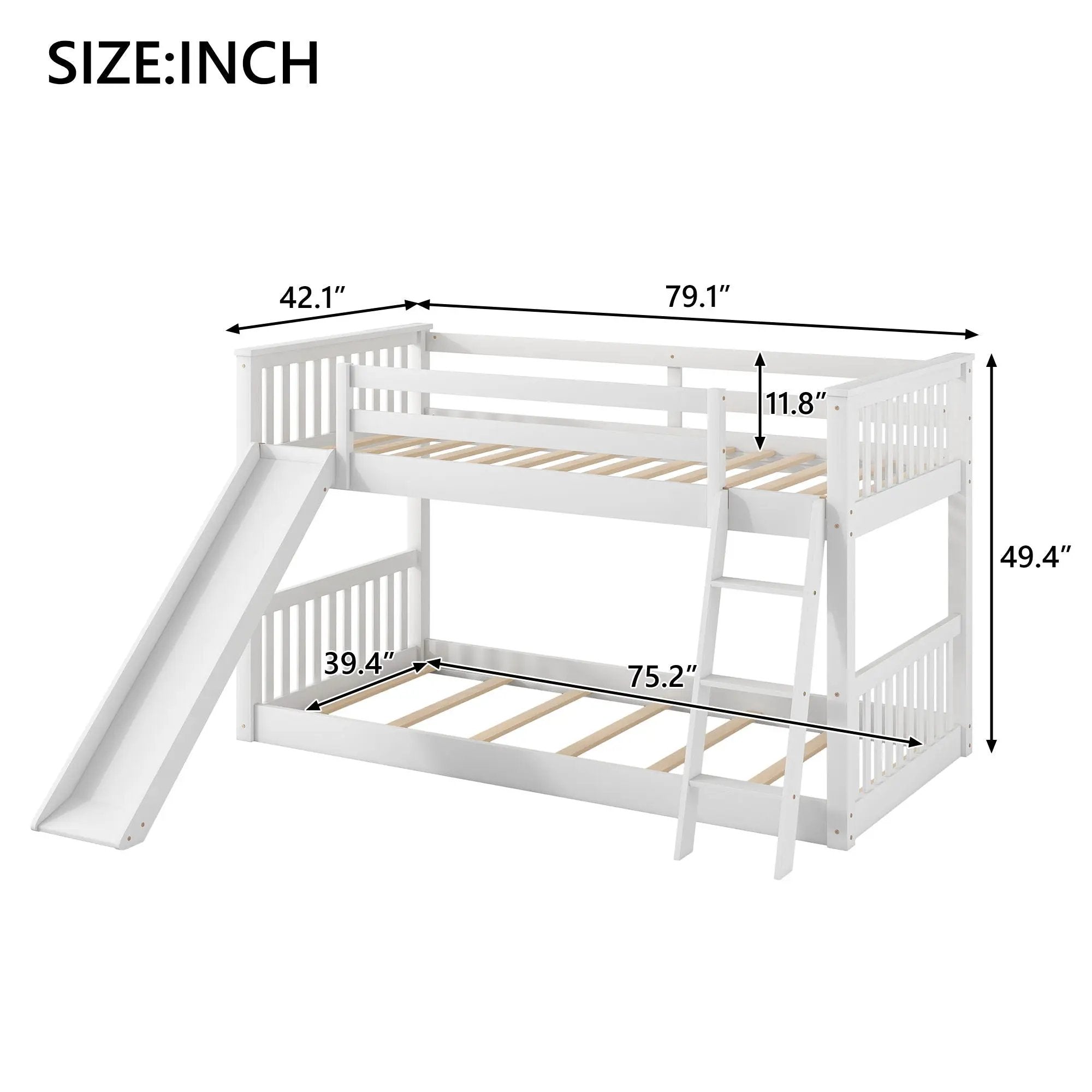 Bunk Bed & Convertible Slide And Ladder by HouseOfZazla