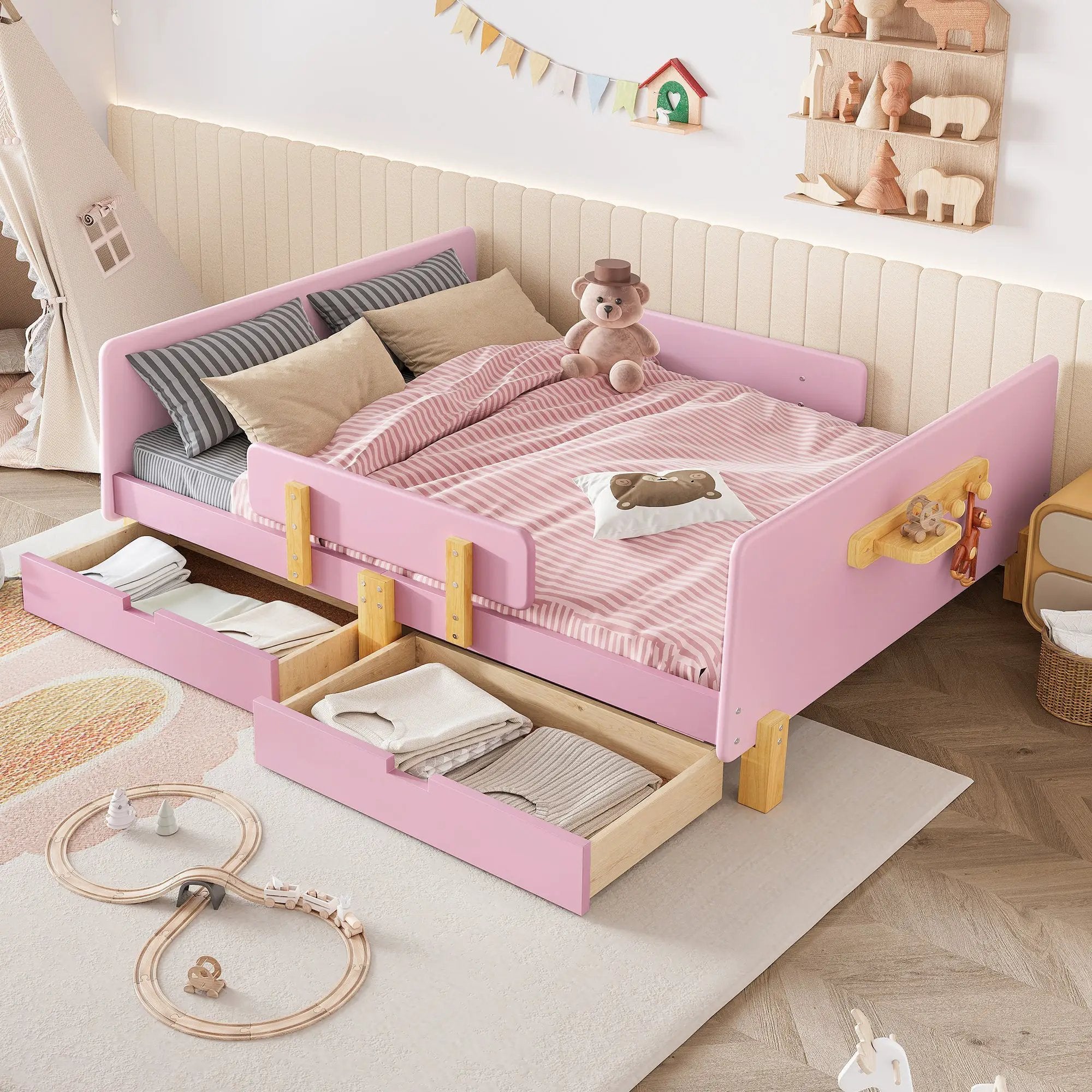 Full Size Platform Bed with Storage Drawers by HouseOfZazla
