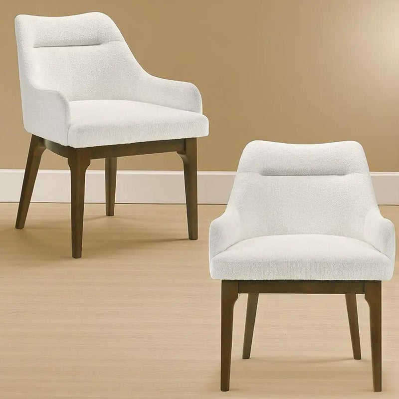 Kasha - Side Chair (Set of 2) - Chenille / Vintage Oak by Unique Piece Furniture