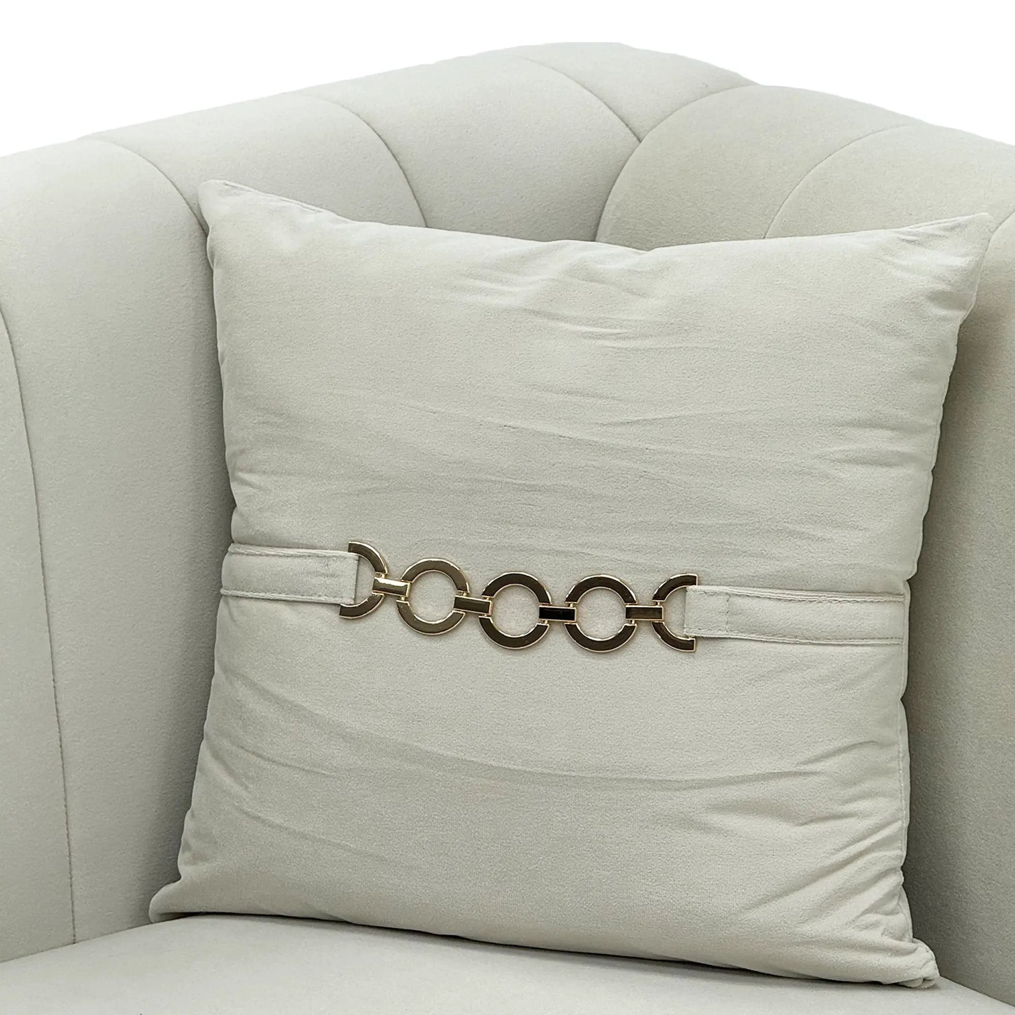 FX-P82B-BE (834-3 Sofa) Velvet 3-Seater Sofa by HouseOfZazla