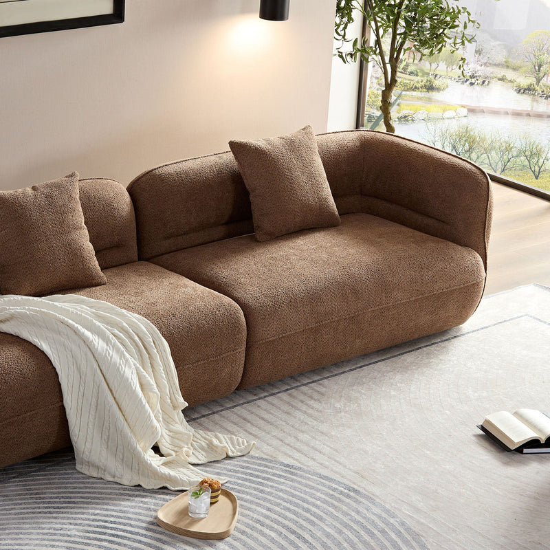 Sectional Sofa With Durable Fabric, Solid Wood Frame, And High Density Sponge Fill by HouseOfZazla