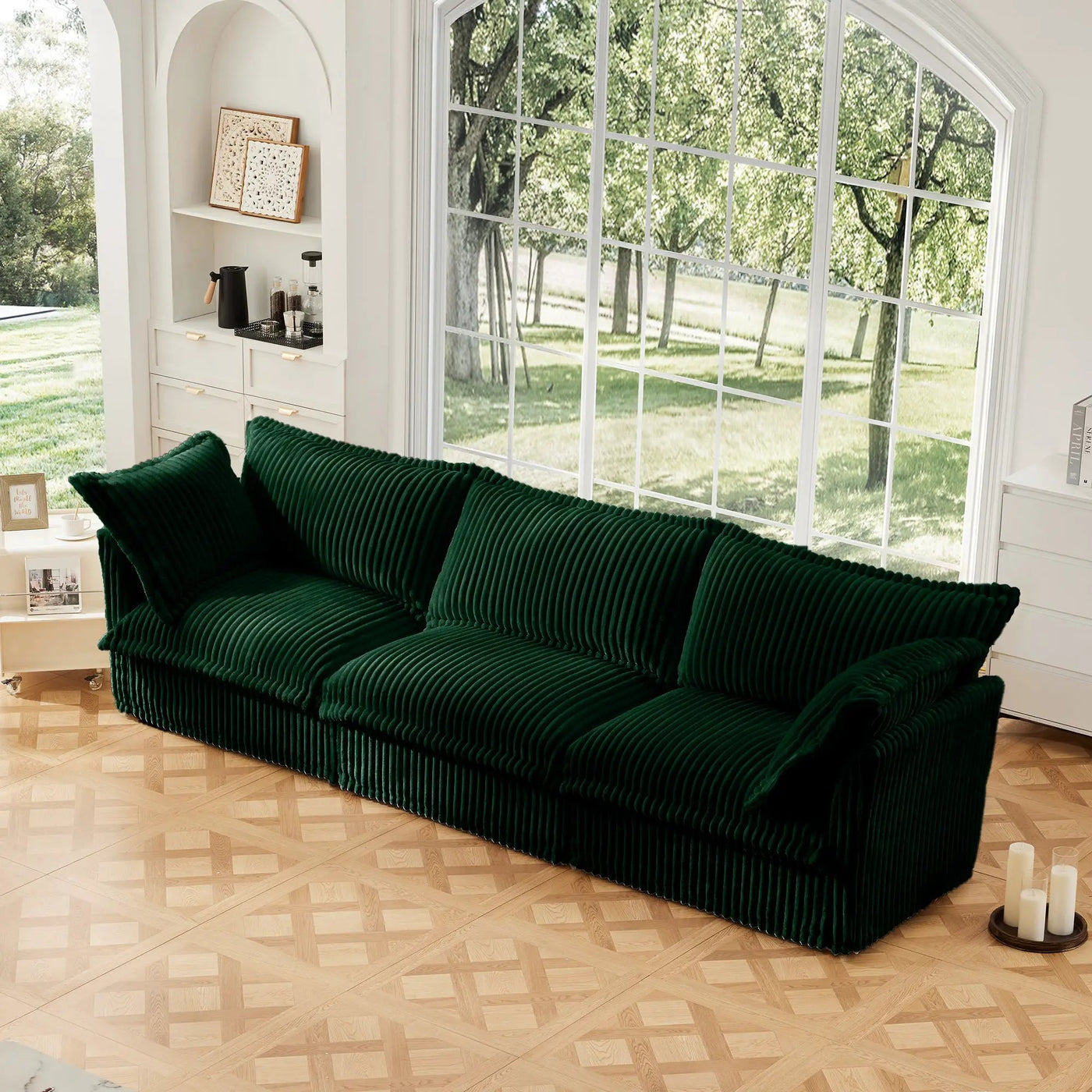 Slipcovered Modern 3 Seater Sofa by HouseOfZazla