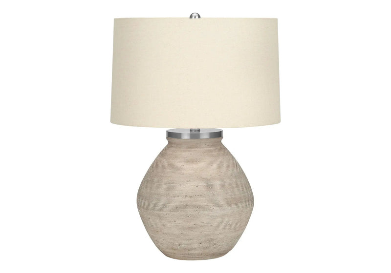 Lighting, Table Lamp, Concrete, Resin, Contemporary - Cream by Unique Piece Furniture