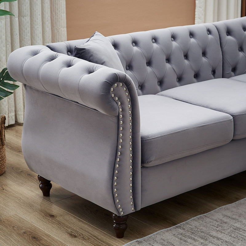 Streamline Modern L-Shaped Corner Sofa by HouseOfZazla