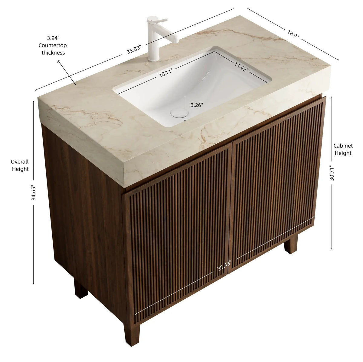 LULA 36" Bathroom Vanity & Sink by HouseOfZazla