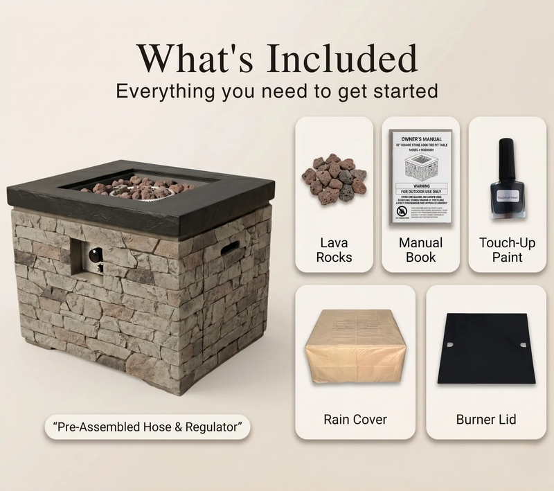 32-Inch Outdoor Fire Pit Table by HouseOfZazla