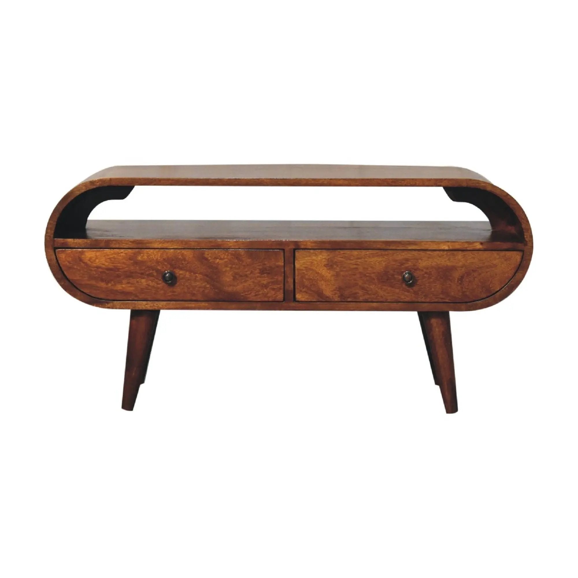 Solid Wood Circular TV Stand by HouseOfZazla
