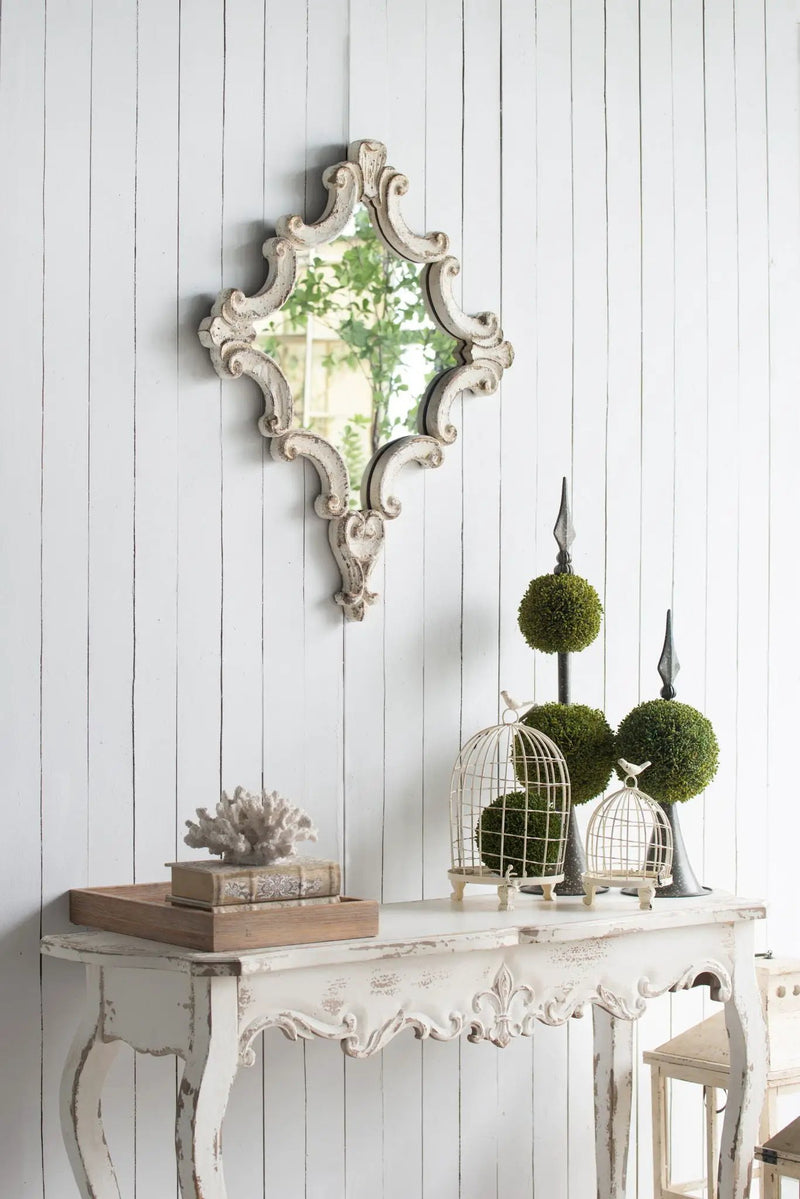 Slimline wash Console Table, For Hallway Living Room Bedroom - White Washed by Unique Piece Furniture