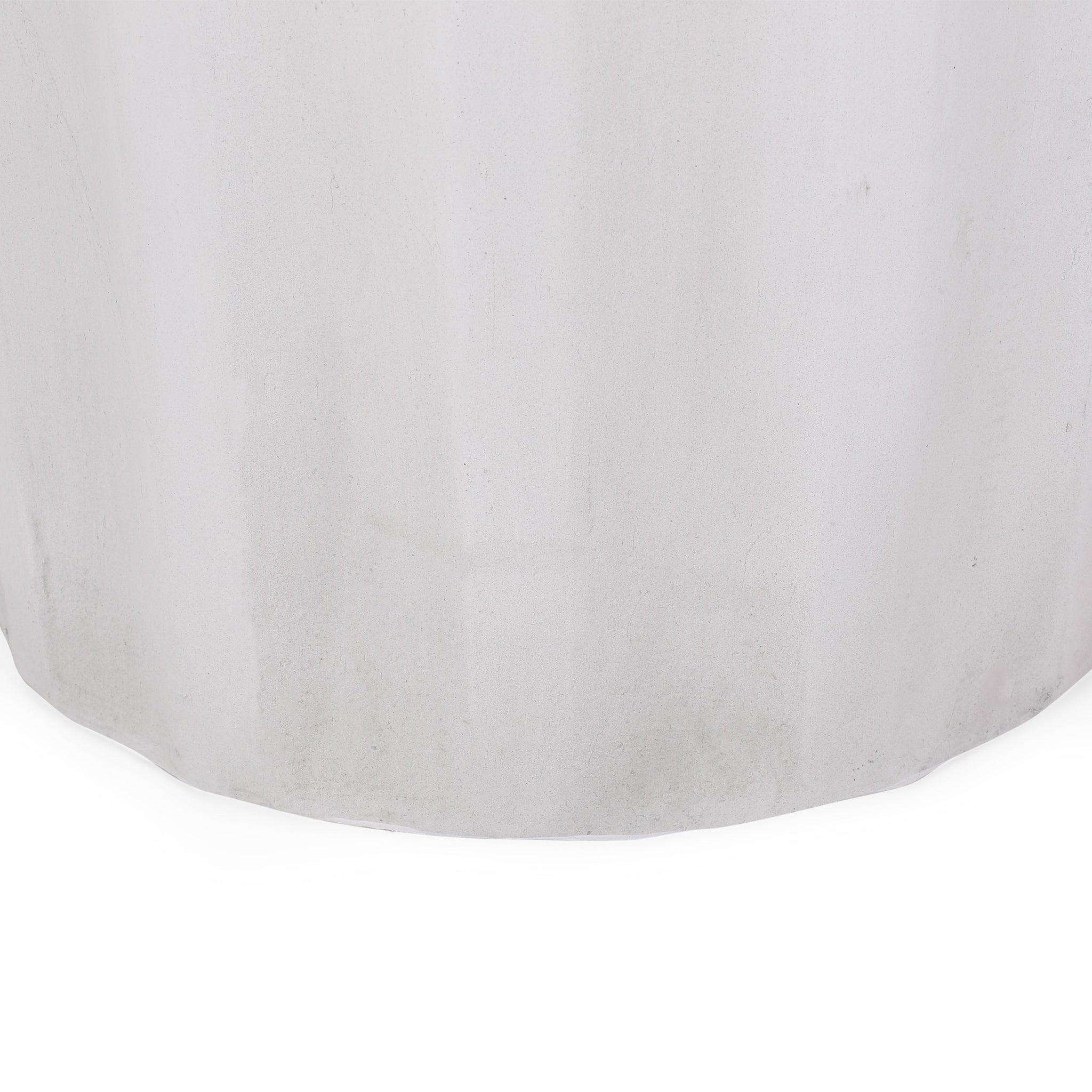 Outdoor Lightweight Concrete Side Table, Antique White by HouseOfZazla