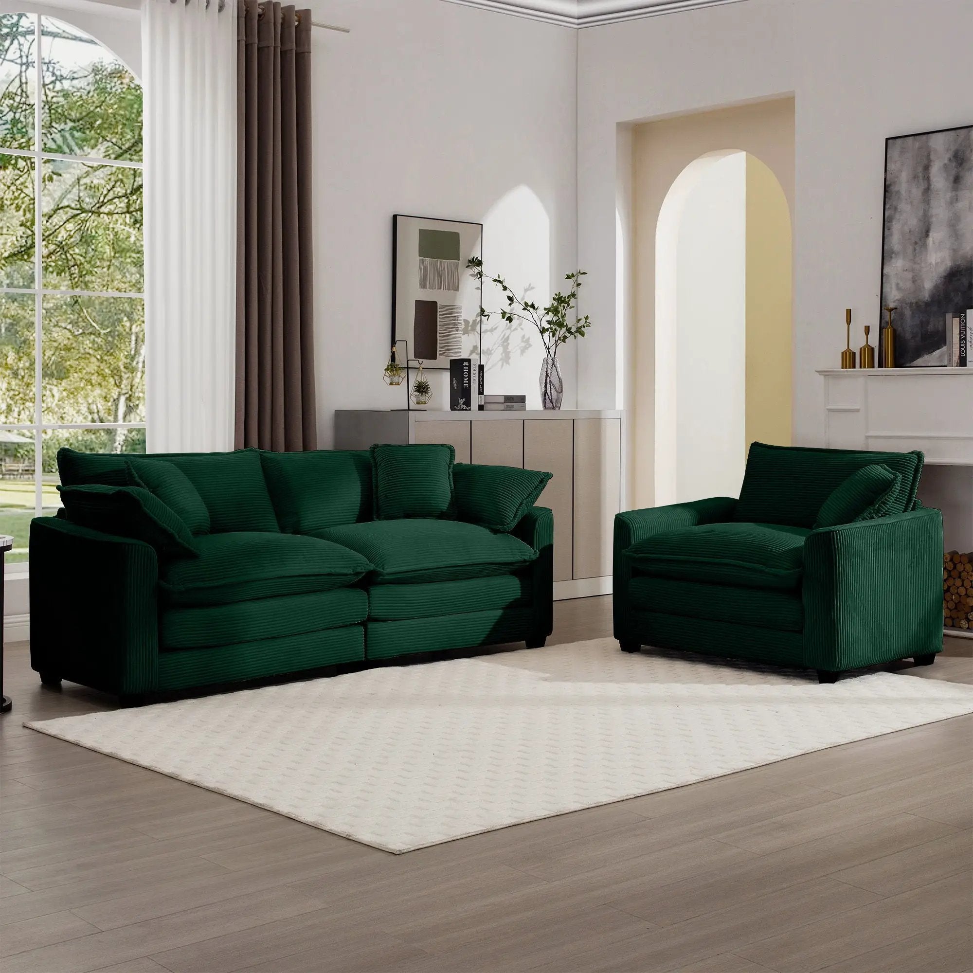 Elegant Oversized Sectional Sofa Set With Deep Seats And Flexible Layout by Unique Piece Furniture