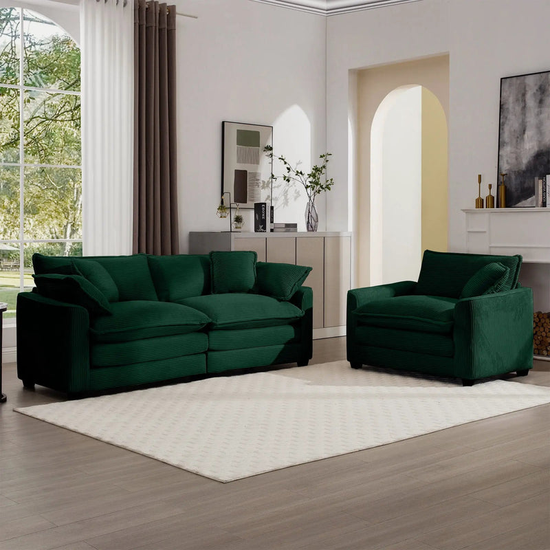 Elegant Oversized Sectional Sofa Set With Deep Seats And Flexible Layout by Unique Piece Furniture