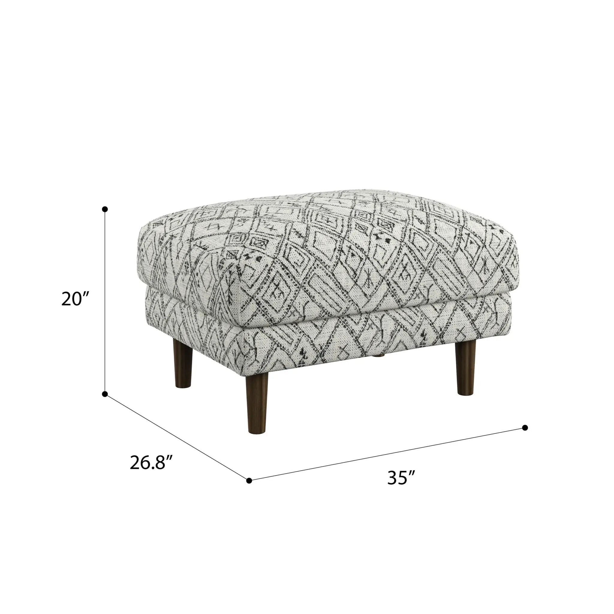 Abstract Ottoman - Black by Unique Piece Furniture