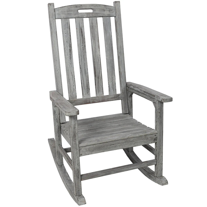 Oversized Porch Rocker Chair With Wide Seat And Tall Backrest by HouseOfZazla